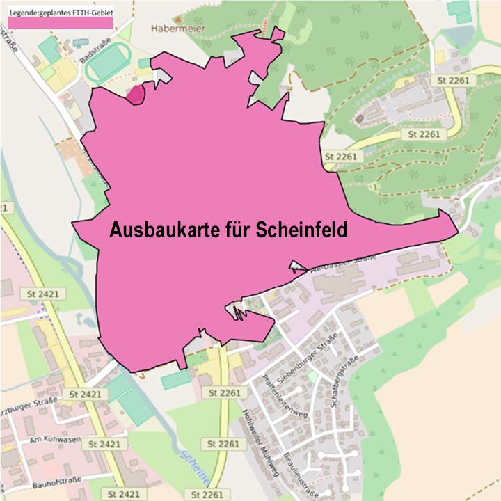 Ausbaukarte für Glasfaser in Scheinfeld
